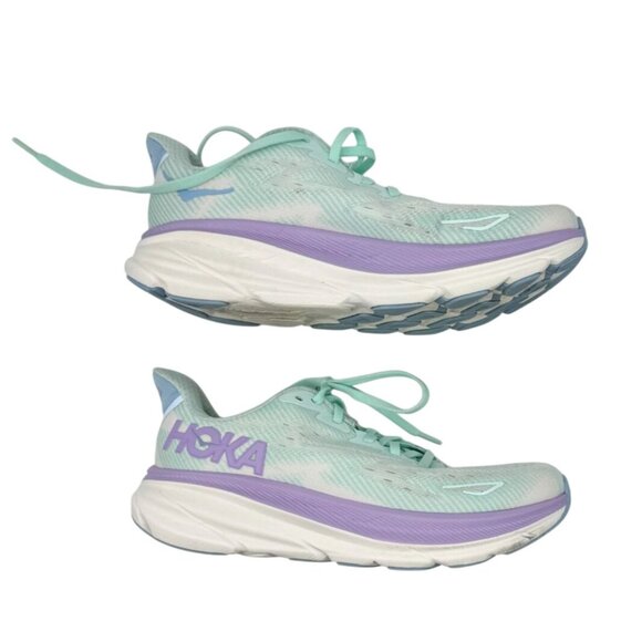 HOKA Clifton 9 Sunlit Ocean Lilac Mist Women’s - size 8 - Picture 3 of 8